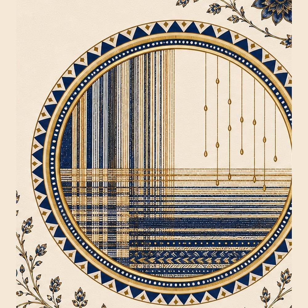 The Taana warp-and-weft medallion from the House collection plate